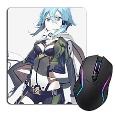 Mouse pad with print Sword Art Online Fighter Hero Girl