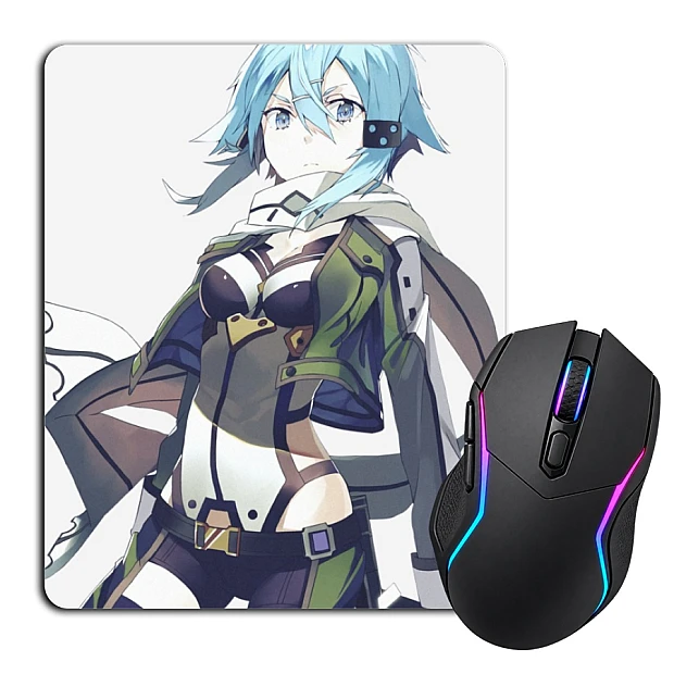 Mouse pad with print Sword Art Online Fighter Hero Girl