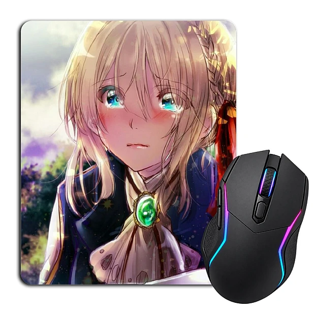 Mouse pad with print Violet Evergarden Crying Girl