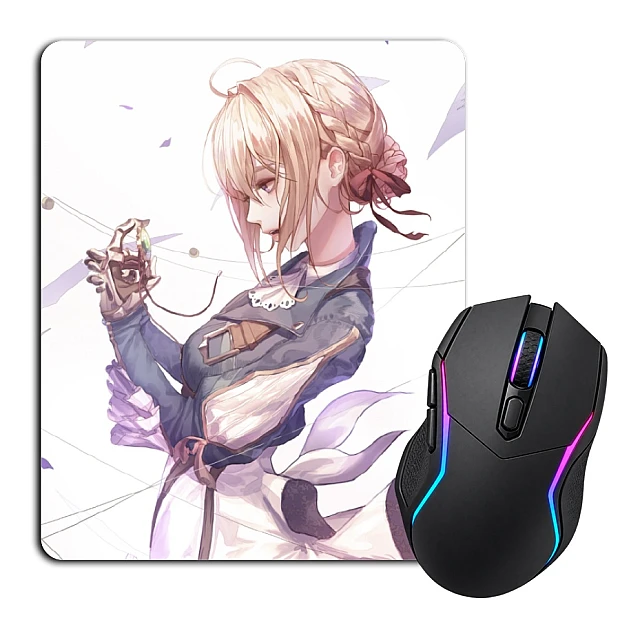 Mouse pad with print Violet Evergarden With Letters