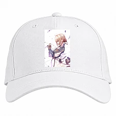 Baseball cap with Print Violet Evergarden With Letters - white