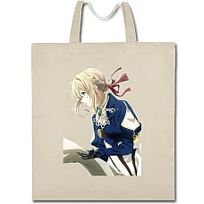 Eco bag with print Violet Evergarden Hero - beige