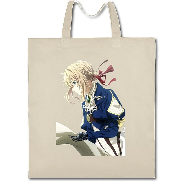 Eco bag with print Violet Evergarden Hero - beige