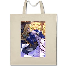 Eco bag with print Violet Evergarden Lonely Girl - beige