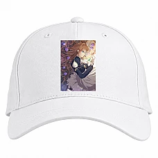 Baseball cap with Print Violet Evergarden With Flowers - white