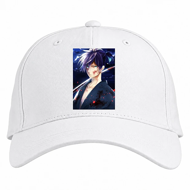 Baseball cap with Print Noragami Hero Yato - white