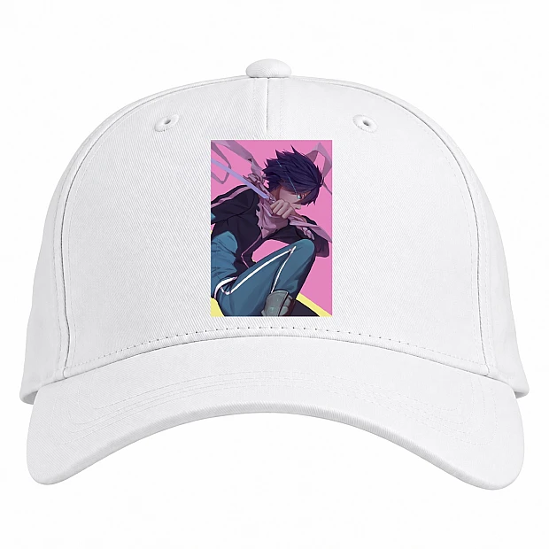 Baseball cap with Print Noragami Art - white