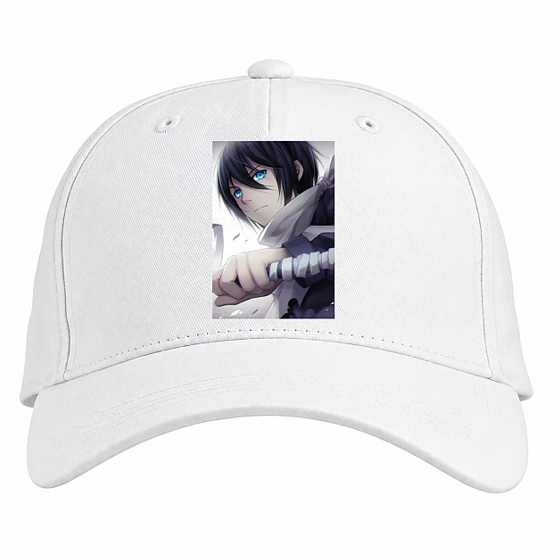Baseball cap with Print Noragami Strong Hero - white
