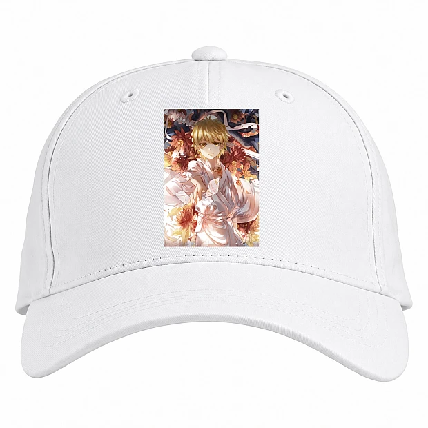 Baseball cap with Print Noragami Bright Hero Yukine Print - white