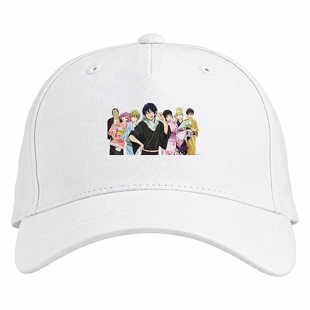 Baseball cap with Print Noragami Main Heroes - white