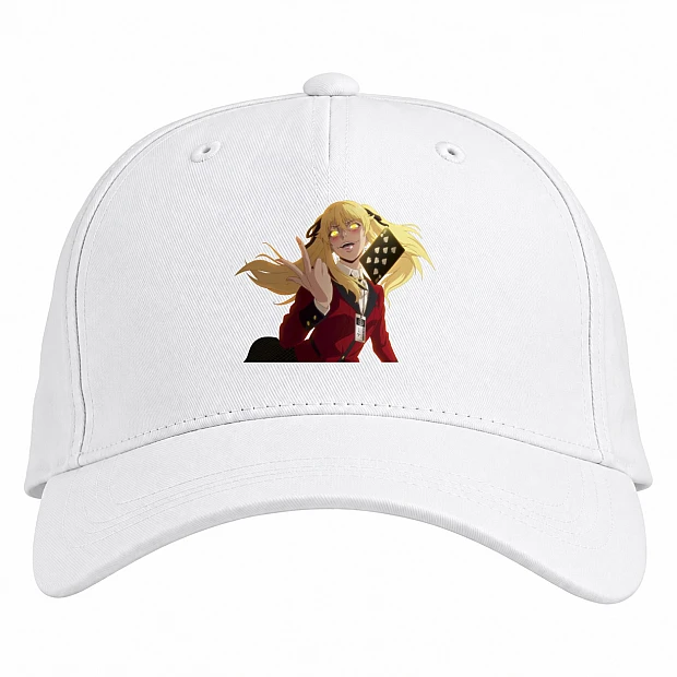 Baseball cap with Print Kakegurui Mary Saotome - white