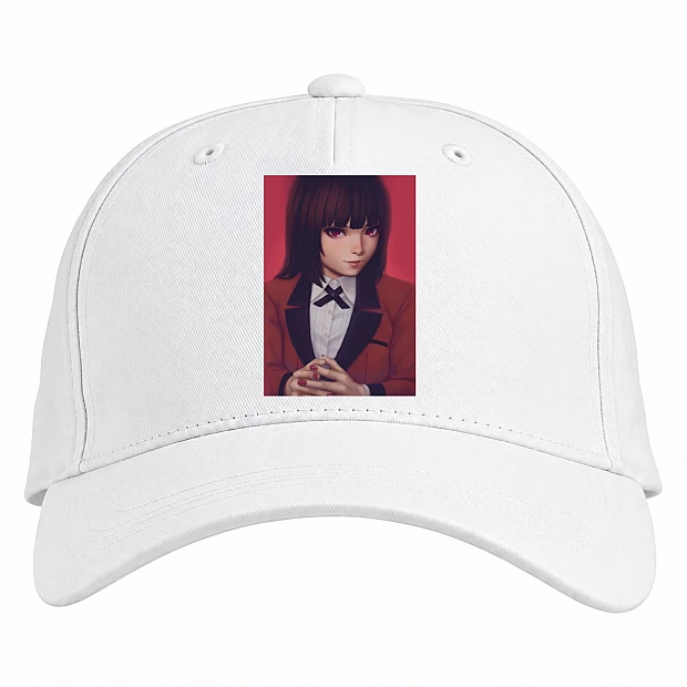 Baseball cap with Print Kakegurui Yumeko Jabami Hero - white