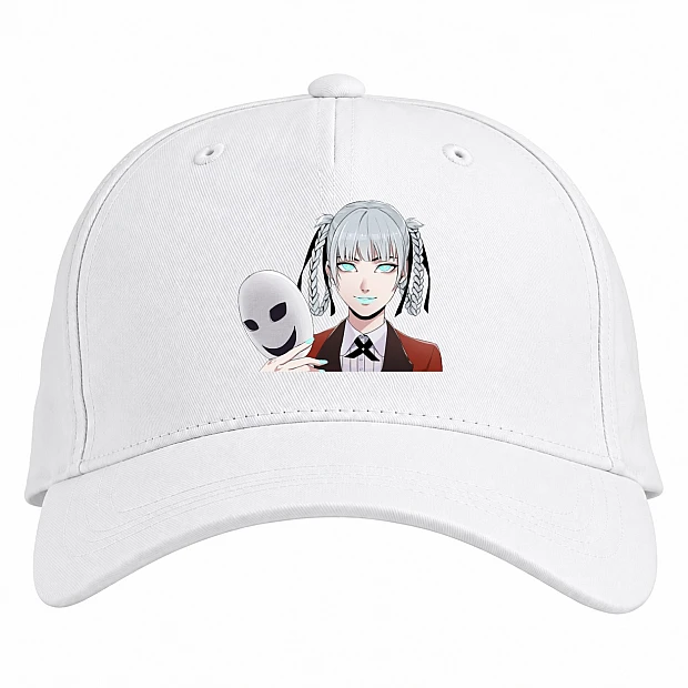 Baseball cap with Print Kakegurui Kirari Momobami - white