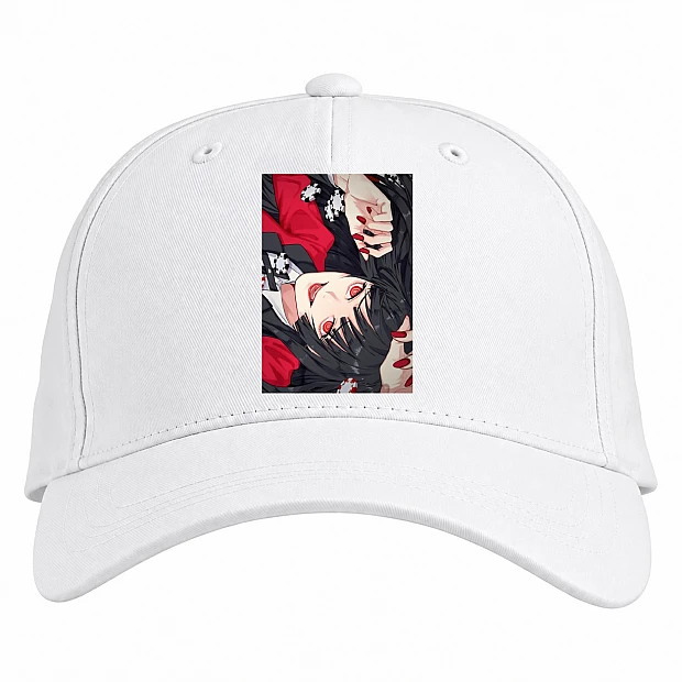Baseball cap with Print Kakegurui Cute Yumeko Hero - white