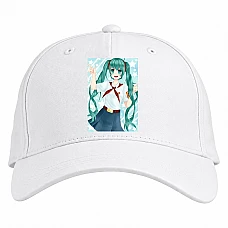 Baseball cap with Print Everlasting Summer Girl Miku - white
