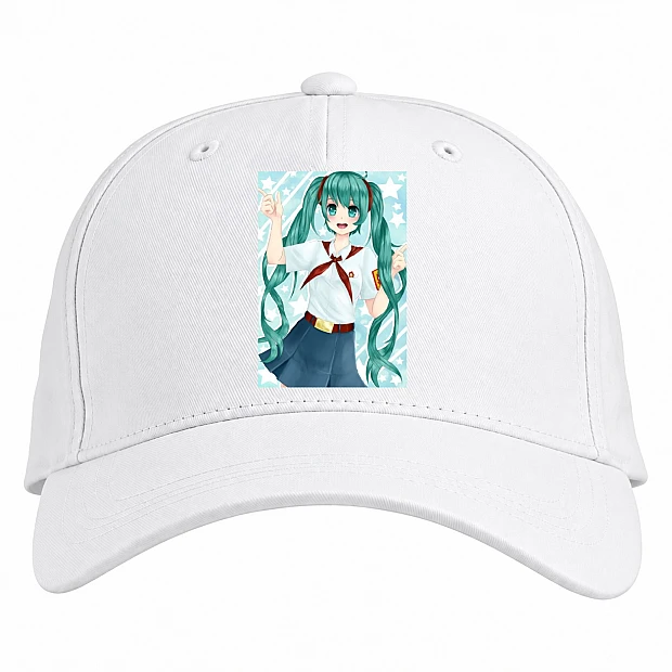 Baseball cap with Print Everlasting Summer Girl Miku - white