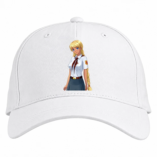 Baseball cap with Print Everlasting Summer Girl Glorifying - white