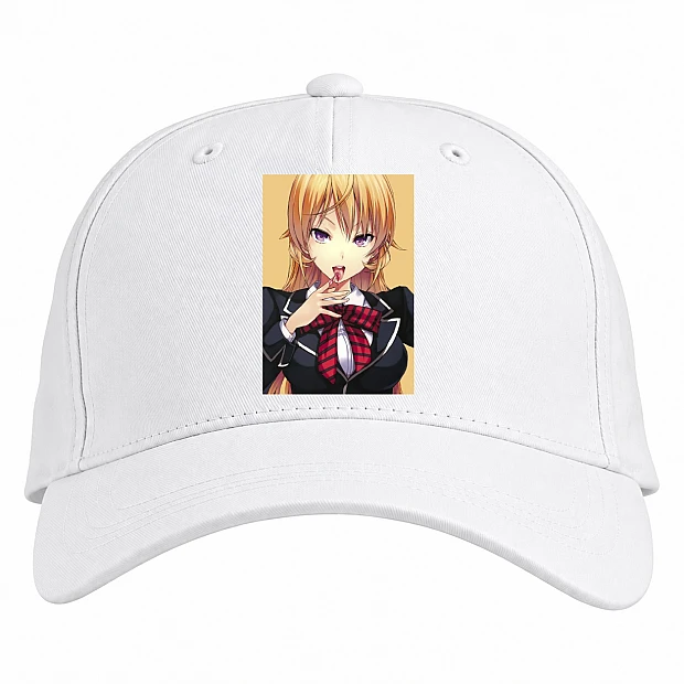 Baseball cap with Print Food Wars Shokugeki No Soma Nakiri Erina - white