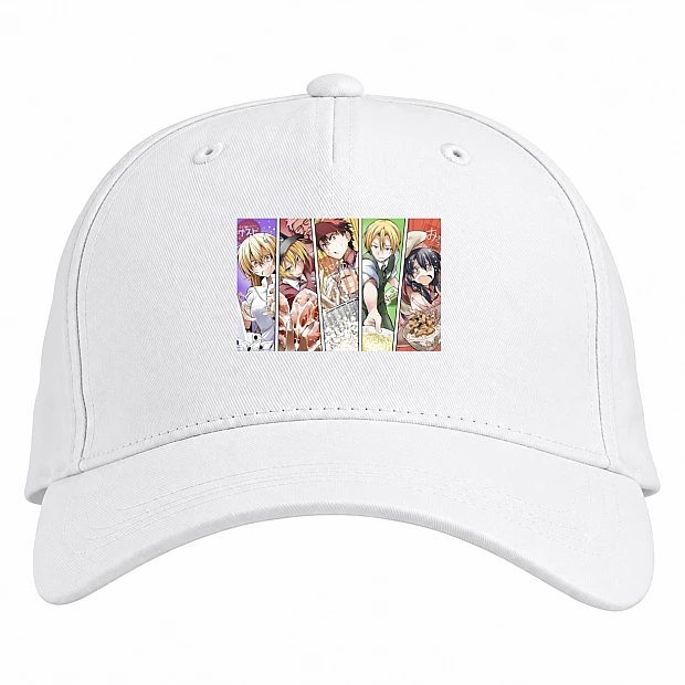 Baseball cap with Print Food Wars Shokugeki No Soma Heroes - white