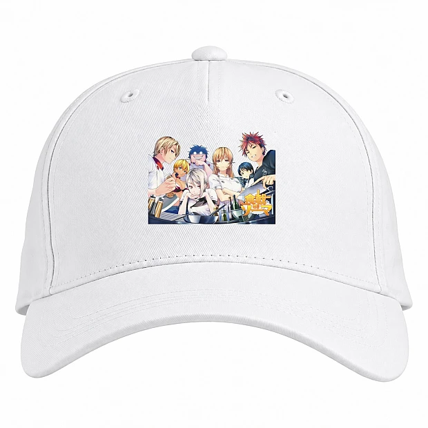 Baseball cap with Print Food Wars Shokugeki No Soma Characters - white