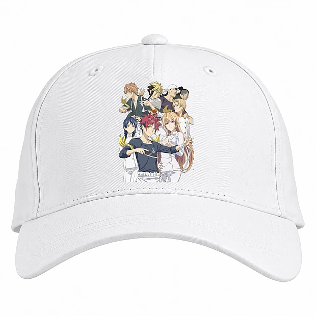 Baseball cap with Print Food Wars Shokugeki No Soma Heroes Print - white