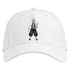 Baseball cap with Print Demon Slayer Kimetsu No Yaiba Haru Ushio - white