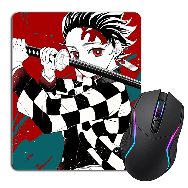 Mouse pad with print Demon Slayer Kimetsu No Yaiba Tanjirou Kamado Art