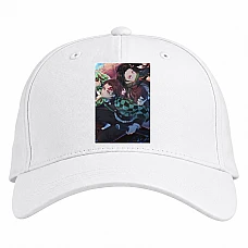 Baseball cap with Print Demon Slayer Kimetsu No Yaiba Heroes - white