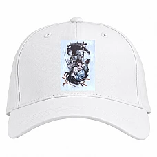 Baseball cap with Print Demon Slayer Kimetsu No Yaiba Main Theme - white