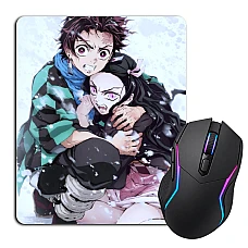 Mouse pad with print Demon Slayer Kimetsu No Yaiba Nezuko Kamado With Tanjirou