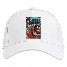 Baseball cap with Print Demon Slayer Kimetsu No Yaiba Main Heroes - white