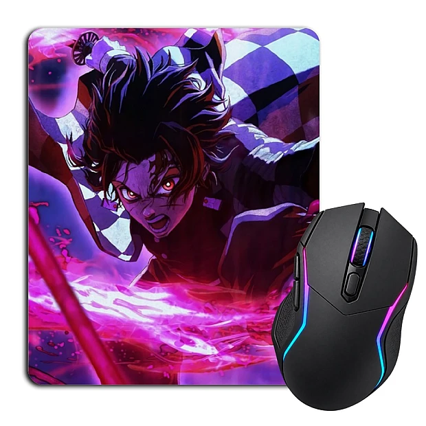 Mouse pad with print Demon Slayer Kimetsu No Yaiba Tanjirou Hero