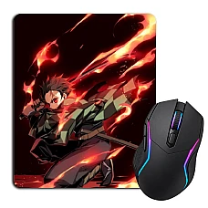Mouse pad with print Demon Slayer Kimetsu No Yaiba Tanjirou Fighter