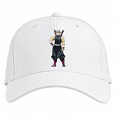 Baseball cap with Print Demon Slayer Kimetsu No Yaiba Tengen Uzui - white