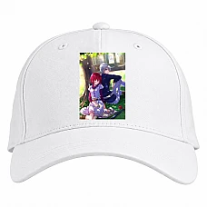 Baseball cap with Print Akagami No Shirayukihime Characters - white