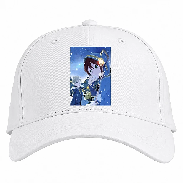 Baseball cap with Print Akagami No Shirayukihime Main Theme - white