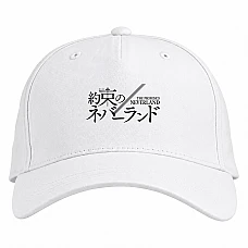 Baseball cap with Print The Promised Neverland Logo - white