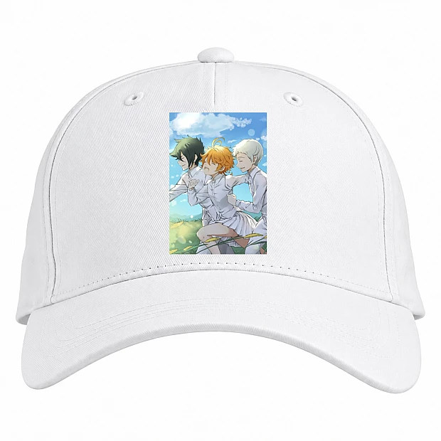 Baseball cap with Print The Promised Neverland Heroes - white
