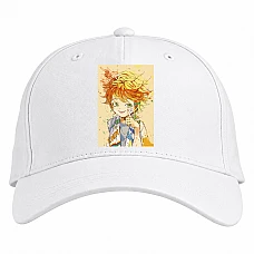 Baseball cap with Print The Promised Neverland Hero - white