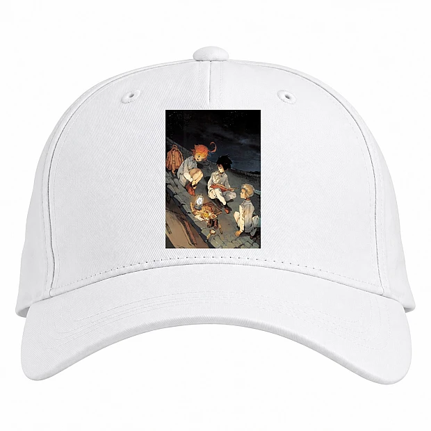 Baseball cap with Print The Promised Neverland Main Theme - white