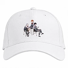 Baseball cap with Print The Promised Neverland Heroes Print - white