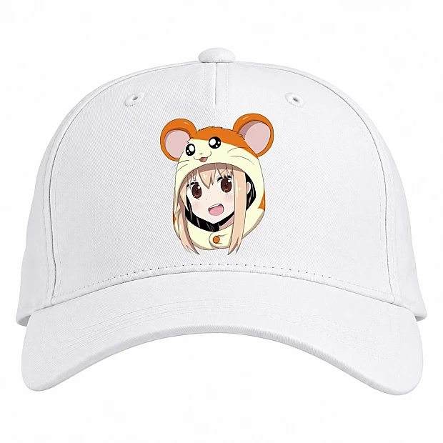 Baseball cap with Print My Two-Faced Little Sister Umaru Doma Print - white