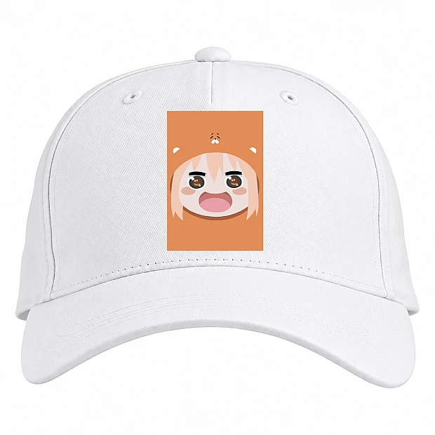 Baseball cap with Print My Two-Faced Little Sister Umaru Face - white