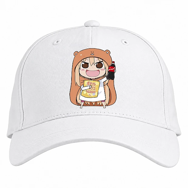 Baseball cap with Print My Two-Faced Little Sister Umaru With Cola - white