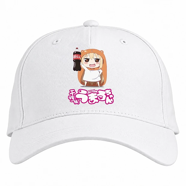 Baseball cap with Print My Two-Faced Little Sister Umaru Logo - white