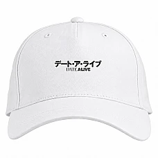 Baseball cap with Print Date A Live Logo - white