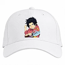 Baseball cap with Print Blue Exorcist Rin Okumura - white