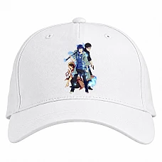 Baseball cap with Print Blue Exorcist Heroes - white