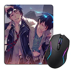 Mouse pad with print Blue Exorcist Main Heroes