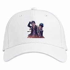 Baseball cap with Print Blue Exorcist Main Heroes Print - white